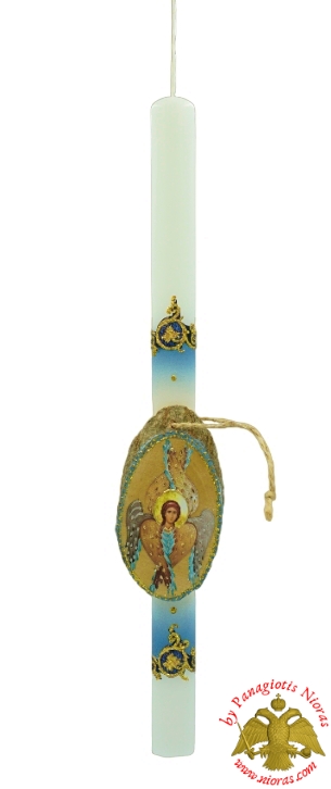 Pascha Candle Lampada with Cheroubim Holy Wooden Icon 40cm